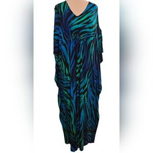 NWT Ellen Tracy size L/XL black,blue, green dress